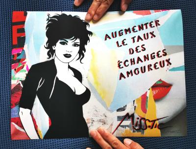 Miss Tic - Augmenter le taux des échanges amoureux - Lithographie originale signée 2