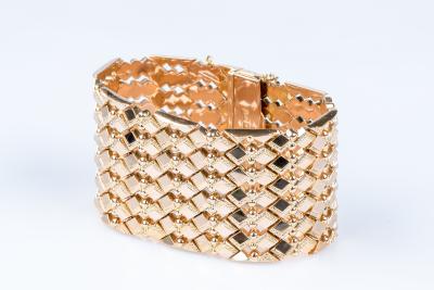 Bracelet manchette en or rose 18 carats 2