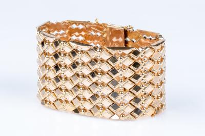 Bracelet manchette en or rose 18 carats 2