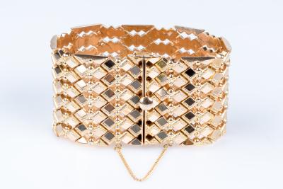Bracelet manchette en or rose 18 carats 2