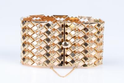 Bracelet manchette en or rose 18 carats 2