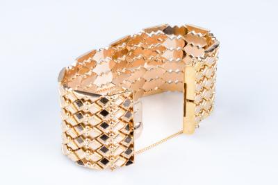 Bracelet manchette en or rose 18 carats 2