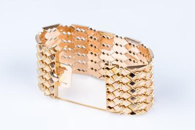 Bracelet manchette en or rose 18 carats 2