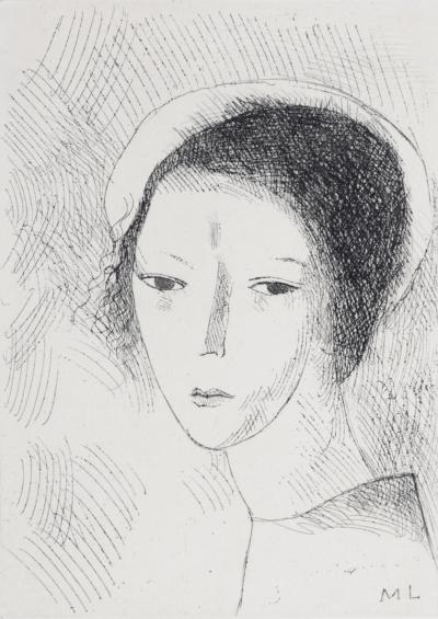 Marie LAURENCIN - Tête de jeune fille, 1947 - Gravure originale (Eau-forte) 2