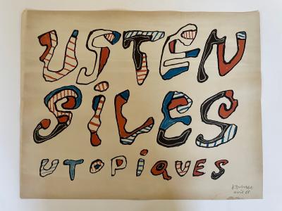 JEAN DUBUFFET - Ustensiles Utopiques, 1966 - Lithographie signée au crayon 2