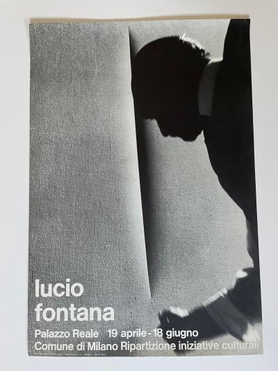 Ugo Mulas - Affiche pour l’exposition de Lucio Fontana au Palazzo Reale de Milan, 1972 - Affiche 2