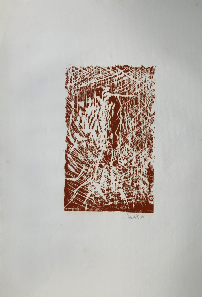 Georg Baselitz Landschaft (1980)  Linographie originale en couleurs signee au crayon et justifiee 2