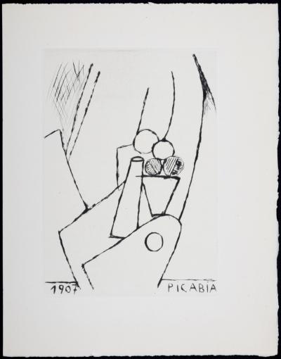 Francis PICABIA - Composition, 1947 - Gravure originale (Pointe sèche) 2