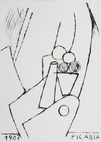 Francis PICABIA - Composition, 1947 - Gravure originale (Pointe sèche) 2