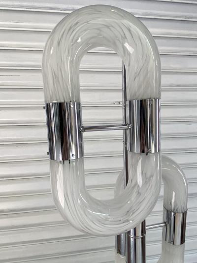 Aldo Nason  - Lampadaire en verre de Murano et Inox, Edition Mazzega c. 1970 2