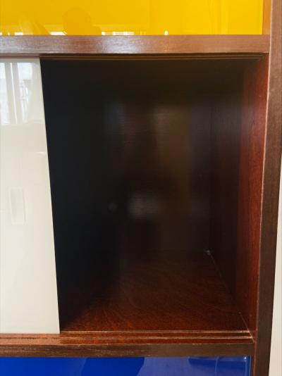 Didier Rozaffy - Bibliothèque en acajou et verre teinté, c. 1960 2