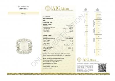 Magnifique bague de haute joaillerie en or blanc 18 carats 2