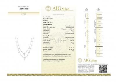 Deux magnifiques colliers de haute joaillerie en diamants en or blanc 18 carats 2