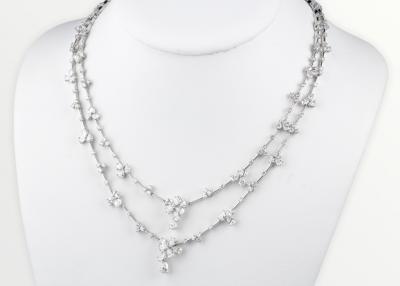 Deux magnifiques colliers de haute joaillerie en diamants en or blanc 18 carats 2
