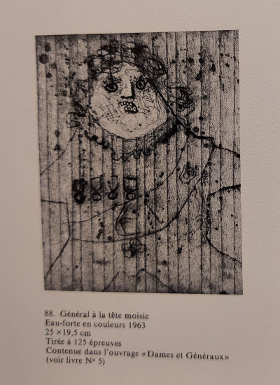 Enrico Baj - Dames et Généraux (1964) - Gravure originale en couleurs 2