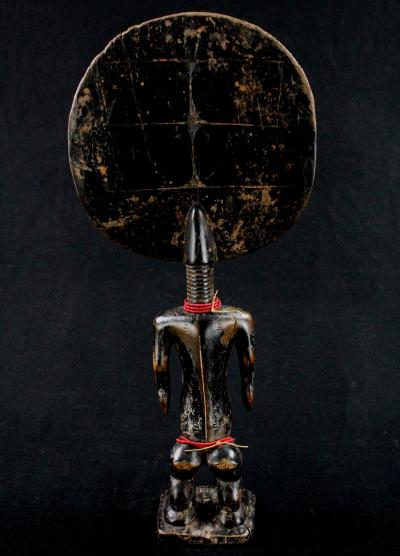 Ghana, Ethnie Ashanti - Poupée de Fécondité - Statuette en bois et perles 2