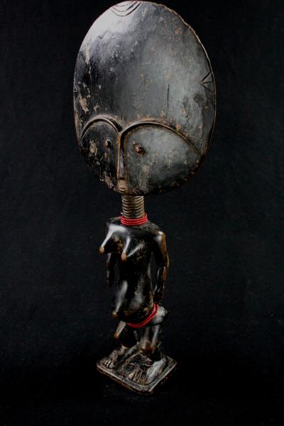Ghana, Ethnie Ashanti - Poupée de Fécondité - Statuette en bois et perles 2