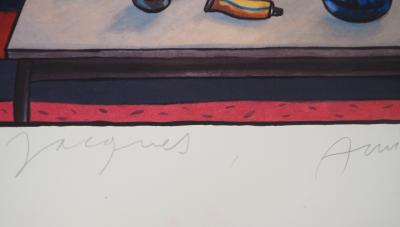 Jacques DE LOUSTAL - Couple au salon - Lithographie originale, signée 2
