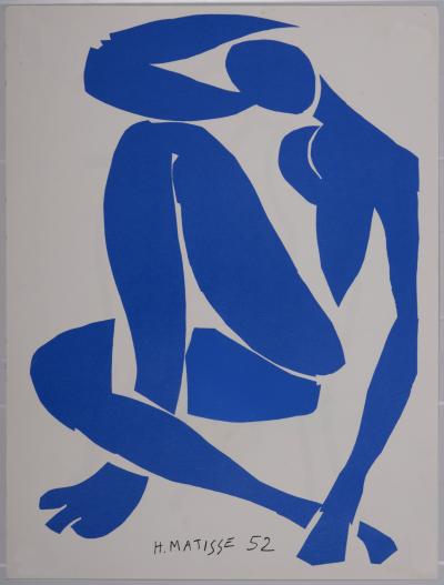 Henri MATISSE - Nu Bleu IV, 1958 - Lithographie sur papier, après 1952 Les « gouaches découpées » d'Henri Matisse