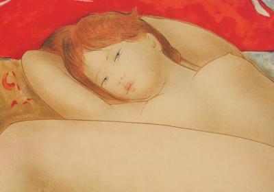 Alain BONNEFOIT : Nu sur son lit - Lithographie originale 2