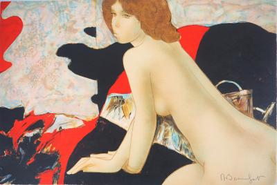 Alain BONNEFOIT : Modèle de dos - Lithographie originale signée 2