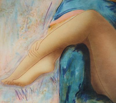 Alain BONNEFOIT : Modèle au fauteuil - Lithographie originale signée 2