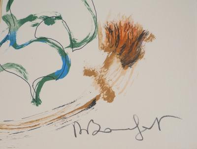 Alain BONNEFOIT : Nu au fond sauvage - Lithographie originale signée 2