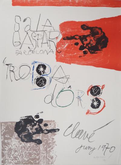 Antoni CLAVÉ : Trobadors, 1970 - Lithographie signée 2