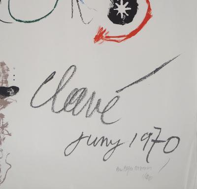 Antoni CLAVÉ : Trobadors, 1970 - Lithographie signée 2
