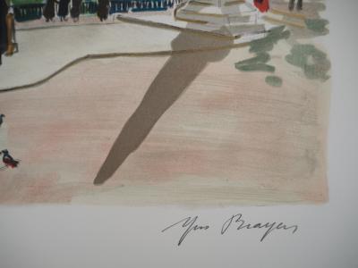 Yves BRAYER - La fontaine de la Trinité Saint Serge, Lithographie originale signée 2