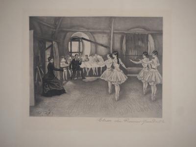 Paul Renouard - Classe de danse, 1893 - Gravure originale signée au crayon 2