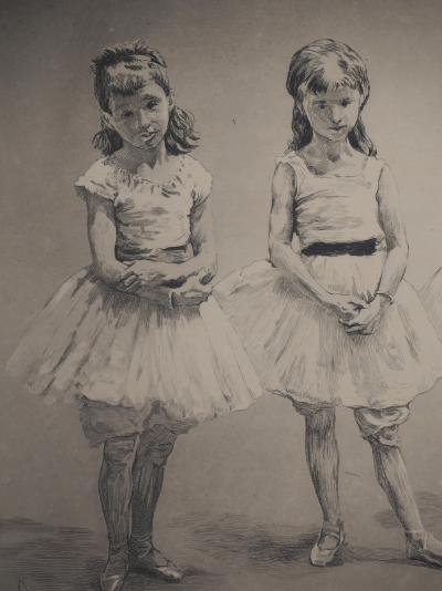 Paul Renouard - Petites danseuses, 1893 - Gravure originale signée au crayon 2