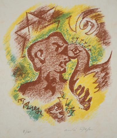 André MASSON : Oiseaux amicaux - Lithographie originale signée 2