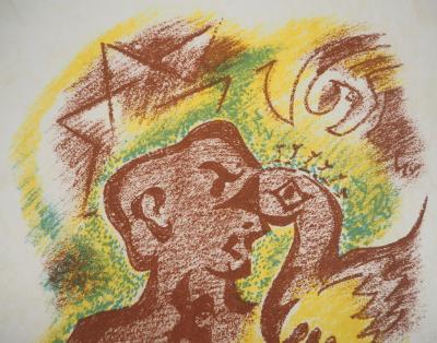 André MASSON : Oiseaux amicaux - Lithographie originale signée 2