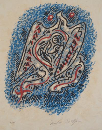 André MASSON: Bird in flight - Original signed lithograph 2