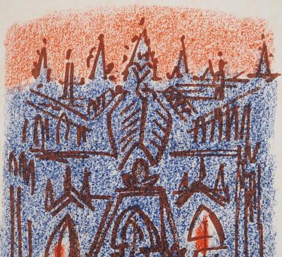 André MASSON : Promenade de nuit - Lithographie originale signée 2
