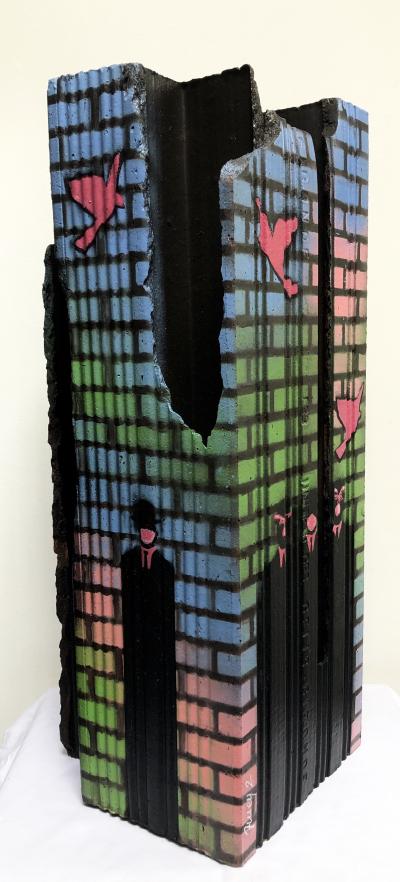 Amey - La brique 2, 2020 - Acrylique sur brique 2