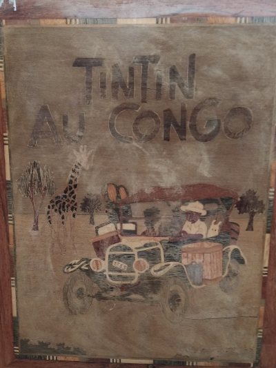 Hergé (d’après) - Tintin au Congo - marquetterie bois 2
