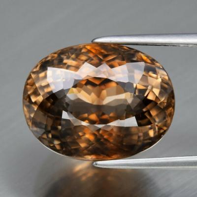 14,29 carats. Zircon brun orangé naturel 2