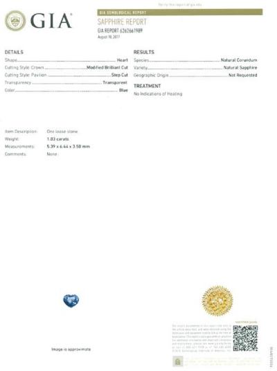 1,03 ct. Saphir bleu non traité 2