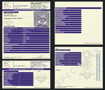 13,03 carats. Améthyste Percée Briolette Violette Naturelle 2