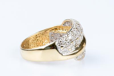 Bague diamants en or jaune 18 carats 2