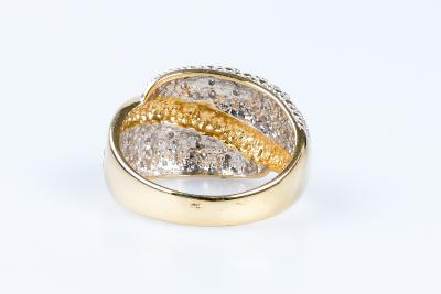 Bague diamants en or jaune 18 carats 2