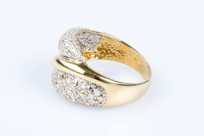 Bague diamants en or jaune 18 carats 2