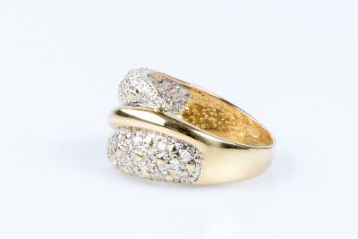 Bague diamants en or jaune 18 carats 2