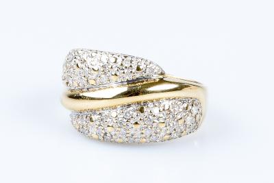 Bague diamants en or jaune 18 carats 2