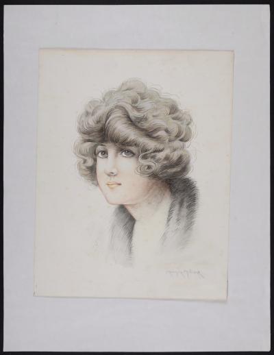 Maurice MILLIERE - Portrait d'élégante, c. Années 1920 - Lithographie 2