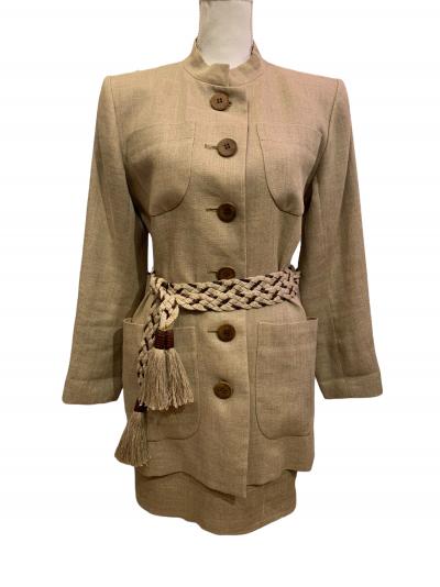 Yves Saint Laurent - Tailleur Veste Saharienne et jupe - Taille 36/38 2