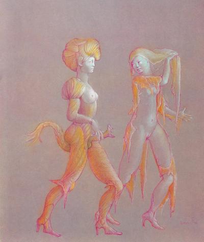 Léonor FINI (d’après) - Le serpent, 1980 - Photolithographie 2