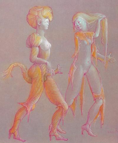 Léonor FINI (d’après) - Le serpent, 1980 - Photolithographie 2